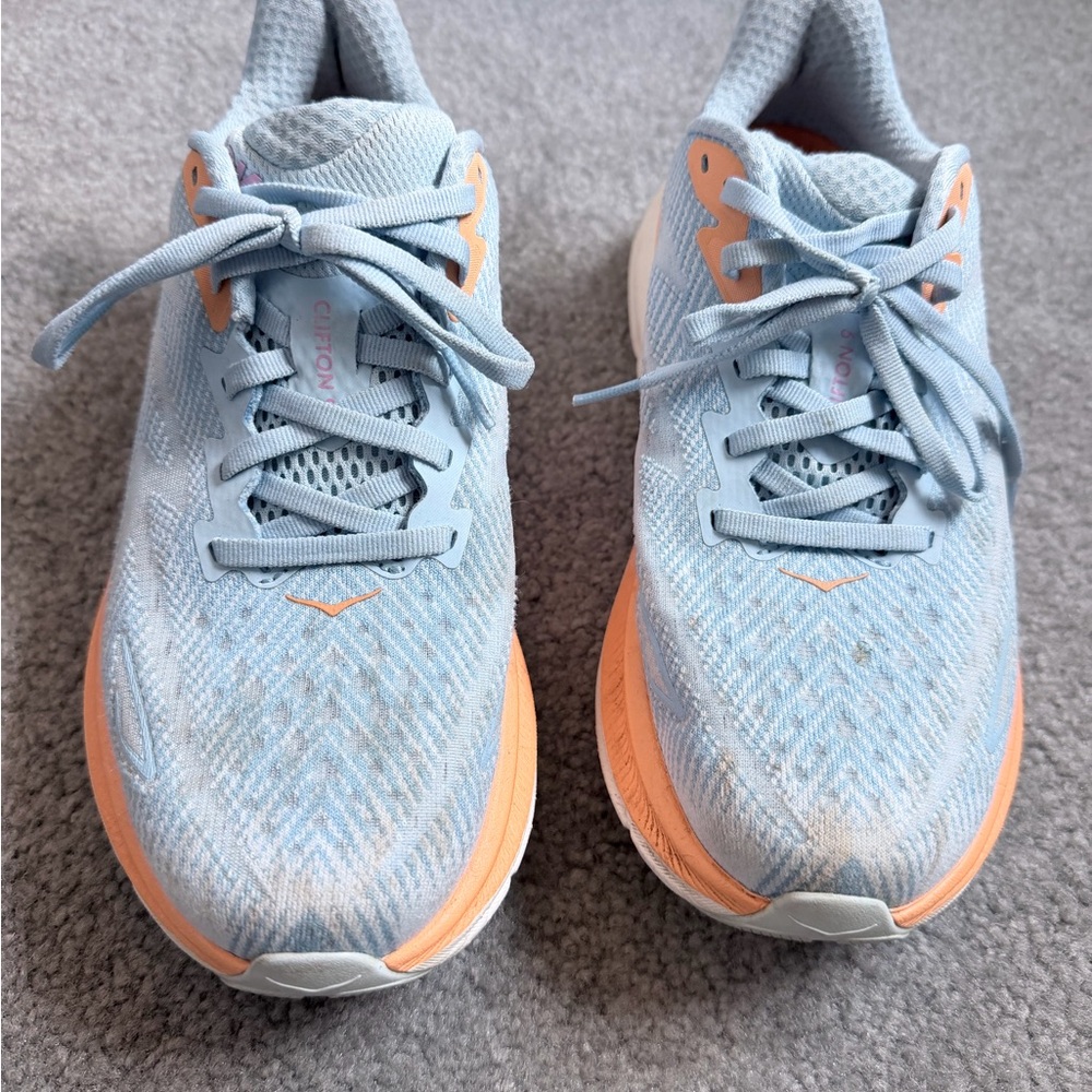 Hoka One One Pale Blue & Peach Women's Running Shoes